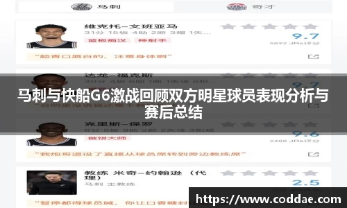 马刺与快船G6激战回顾双方明星球员表现分析与赛后总结